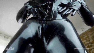 TEASER Jerk off for my Latex Catsuit Thighs JOI Femdom
