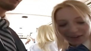 Fucked to multiple orgasm on bus