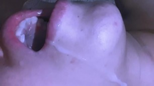 Doing Oral Sex To My Boyfriend Until He Pours His Cum On My Face While I Masturbate