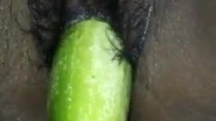 cucumber insert the pussy