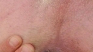 Close up anal after dildo destruction.