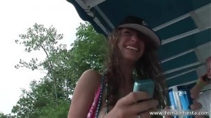 Sexy cute chick having fun outdoor