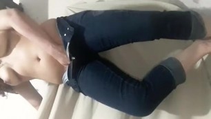 Trying on and Masturbating with my new Tight Jeans