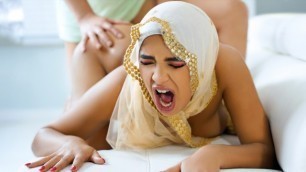 Muslim Cutie with Juicy Tits Babi Star Bends over and Takes Fat Cock in her Ass - Hijab Hookup